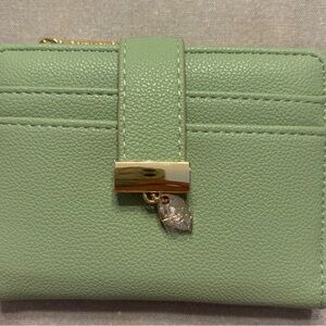 Women’s Small Wallet Sage Green with Gold Accent NWOT